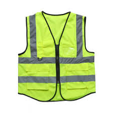 Reflective Safety Jacket - Green 2 Inch with Zipper