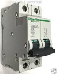 M C B 2 Pole 16 amps with pvc box