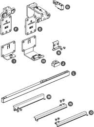 WARDROBE SLIDING DOOR FITTING ST18 / ST06, DOOR WEIGHT UP TO 65 KG (MAX.28MM THICK) - SET FOR 3 DOORS