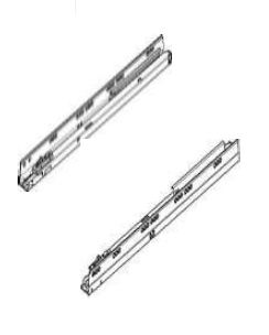 578.5001B TANDEMBOX 30 KG LEFT CABINET PROFILE WITH INTEGRATED BLUMOTION FOR A NOMINAL LENGTH: 500 MM