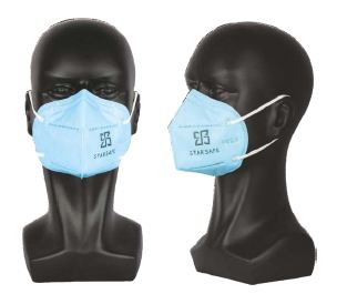 FOLD FLAT TYPE / FFP1 CLASS / WITHOUT VALVE BLUE WITH ACTIVATED CARBON LAYER