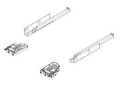 TANDEM RUNNER NL 550MM FULL EXTENSION 30KG WITH LOCKING BRACKET, COMPATIBLE WITH TIP-ON