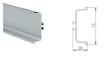 PROFIN - GOLA PROFILE, C -2800MM - DARK BRONZE