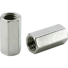 18-8 STAINLESS STEEL COUPLING NUT 3/8"-16 THREAD SIZE 1-1/8" LONG