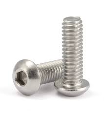 18-8 STAINLESS STEEL BUTTON HEAD HEX DRIVE SCREW 8-32 THREAD SIZE 3/8" LONG