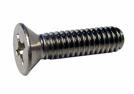 PASSIVATED 18-8 STAINLESS STEEL PHILLIPS FLAT HEAD SCREW 82 DEGREE COUNTERSINK 6-32 THREAD 3/8" LONG UNDERCUT