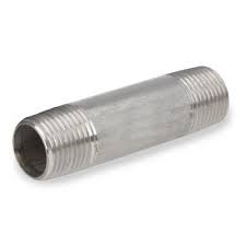 STANDARD-WALL 304/304L SS PIPE NIPPLE THREADED ON BOTH ENDS 1 NPT 2-1/2" LONG