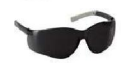 POLYCARBONATE FRAME LESS SPECTACLE WITH CURVED EDGES WITH SIDE PROTECTION SMOKE LENS HARD COATED / TEMPLES WITH RUBBER PADDING FOR MORE GRIP WARE AROUND DESIGN