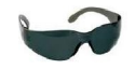 POLYCARBONATE FRAME LESS SPECTACLE WITH CURVED EDGES SMOKE LENS UNCOATED  / CLEAR OR COLOURED FLEXIBLE TEMPLES OPTION WRAP AROUND DESIGN