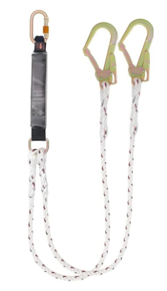 Y LANYARD CONNECTOR FOR TRIPOD FOR EASY ASCENDING/DESCENDING WITH ONE D RING AND 2 SANP HOOKS