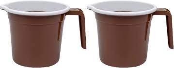 PLASTIC MUG BROWN - 1LTR