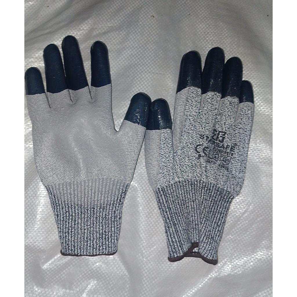 PU CUT RESISTANT GLOVES WITH DUAL COATED FINGER TIP / LEVEL 5 