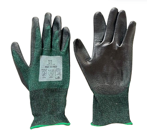 CUT LEVEL B PU COATED BLACK SIZE L