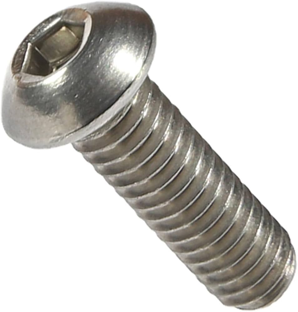 18-8 SS Button Head Hex Drive Screw 4-40 Thread 1/4 Long (Pack of 100 each)