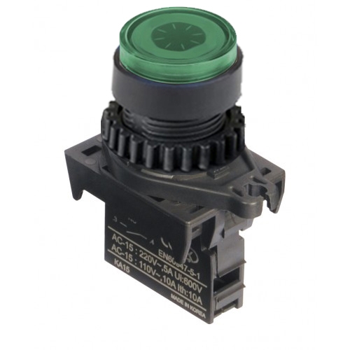Illuminated Push Button Green 220VAC