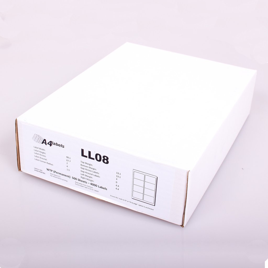 Files Label White Per Sheet 08